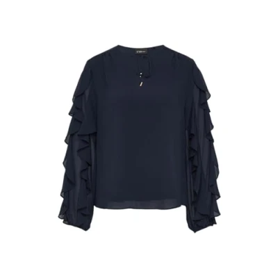 Abbildung von s.Oliver Black Label Bluse, Damen, Größe: 44, Navy