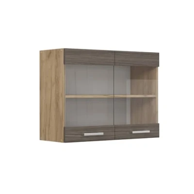 Abbildung von Vicco Küchenglashängeschrank R Line, Edelgrau, 80 cm