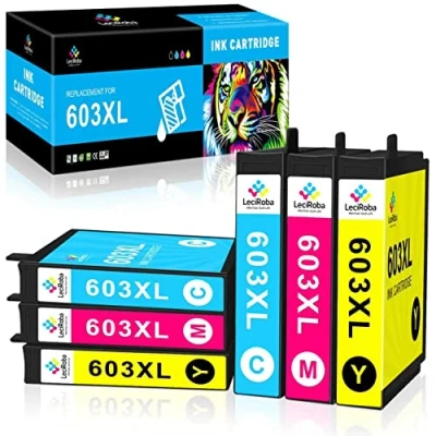 Abbildung von LeciRoba 603xl druckerpatronen für Epson 603 und Multipack XP 3100 3150 2100 2105 4100 4150 Workforce WF 2810 WF2820 2850 2870 (2CMY,6 Color)
