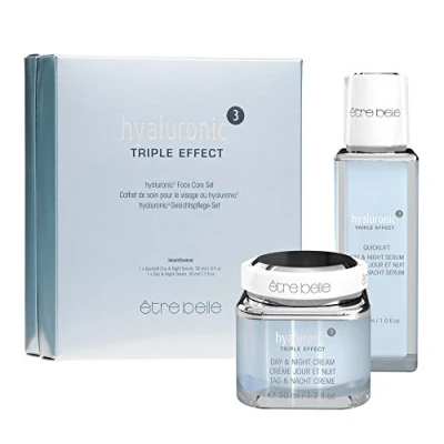 Abbildung von hyaluronic3 Gesichtspflege Set; être belle Cosmetics; Tag &amp; Nacht Creme + Serum; Feuchtigkeitspflege mit Hyaluronsäure
