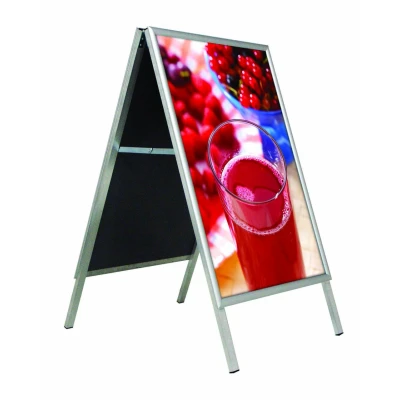 Abbildung von update displays Kundenstopper DIN A0, A1 2 Fach silber