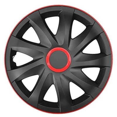 Abbildung von PP 4 er Set Radkappen Radzierblenden Kando Race Black Red (16&#039;&#039; Zoll)