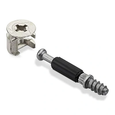 Abbildung von SO TECH® Winkelbeschlag Korpusverbinder JETFIX / RASTEX mit Dübel (50 St), Möbelverbinder Verbindungsbeschläge