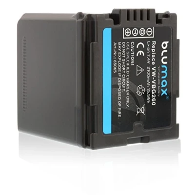 Abbildung von Blumax ersetzt VW VBG260 Akku kompatibel mit diversen Panasonic Kameramodellen 2100mAh 7,4V 15,5Wh