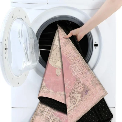 Abbildung von Bamyum Teppich Lix mit Chenille Druck, Waschbarer, Antibakteriell