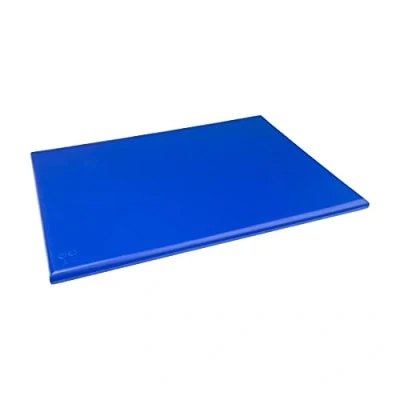 Abbildung von Hygiplas Extra dickes Schneidebrett mit hoher Dichte groß, blaue Farbcodierung Vorbereitung roher Fischprodukte, Größe: 25x600x450 mm, HDPE Schneidebrett, gewerbliche und private Küche, J042