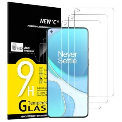 Abbildung von NEW&#039;C 3 Stück, Panzer Schutz Glas für OnePlus 8T, Frei von Kratzern, 9H Härte, HD Displayschutzfolie, 0.33mm Ultra klar, Ultrabeständig