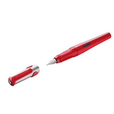 Abbildung von Pelikan 802994 Füllhalter Pelikano für Rechtshänder, A Feder, Rot, 1 Stück in Faltschachtel