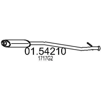 Abbildung von MTS 01.54210 Mittelschalldämpfer 1550 CITROËN: Xsara Picasso