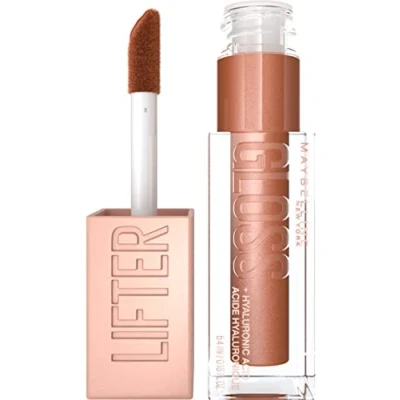 Abbildung von Maybelline Lifter Gloss Bronzed Lip Gloss, Lasting Hydration Formula With Hyaluronic Acid, Non Sticky, 018 Bronze