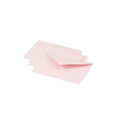 Abbildung von Clairefontaine 5650C Packung mit 20 Umschläge Pollen, 7,5x10cm, 120g, ideal für Ihre Einladungen und Korrespondenz, Rosa, 1 Pack