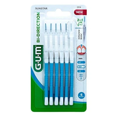 Abbildung von GUM Bi direction Interdentalb.0,9 mm bla 6 St