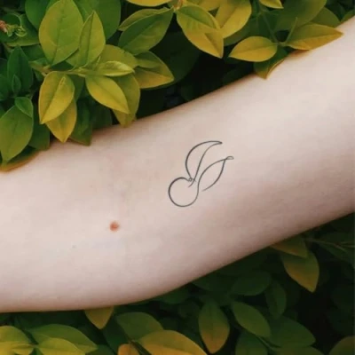 Abbildung von Harry Potter Goldener Schnatz One Line Tattoo