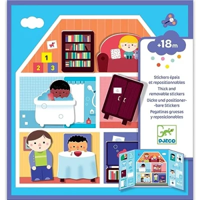 Abbildung von DJECO Stickerbuch Sticker mit tollen Motiven und Vorlagenbuch basteln Kinder