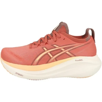 Abbildung von ASICS Damen Gel Nimbus 27 Sneaker, Dark Pink Clay Orange Glow, 42 EU
