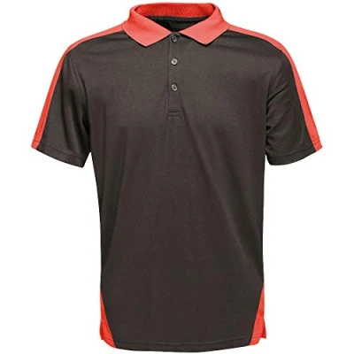 Abbildung von Regatta Professionelles Contrast Coolweave Wicking Poloshirt, Schwarz/Sealgr, S
