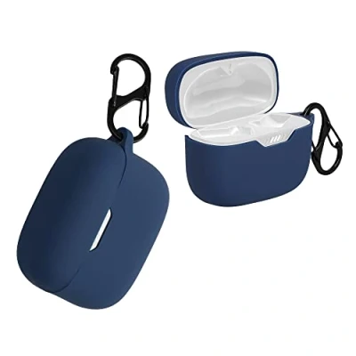 Abbildung von kwmobile Hülle kompatibel mit JBL Tune 230 NC TWS / T230NC Kopfhörer Case TPU Silikon Cover Schutzhülle in Dunkelblau