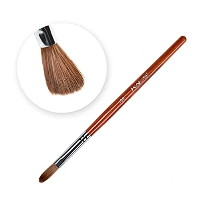 Abbildung von Alexnailart Kolinsky Sable Haar Nagelbürste Acryl Nagel Pinsel Runder Kopf Rot Holz Stift UV Gel Nageldesign Maniküre Malwerkzeug 10 #