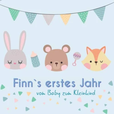 Abbildung von Finn`s erstes Jahr vom Baby zum Kleinkind: Babyalbum für Jungen Ausfüllen das erste Lebensjahr