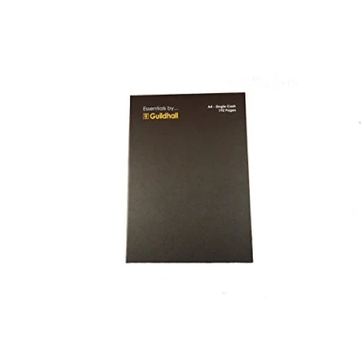 Abbildung von Exacompta Ref. GES6421Z Guildhall Essentials Single Cash Account Book, A4, 297 x 210 mm, 192 Seiten, 80 g/m², vorgedrucktes Papier Quittungen, Ausgaben, Zusammenfassungen