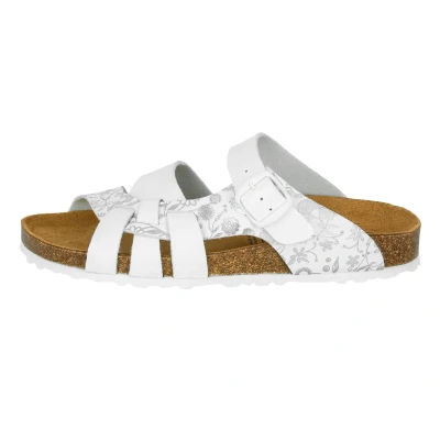Abbildung von Lico Damen Bioline Flora Hausschuh, Weiß Silber, 38 EU