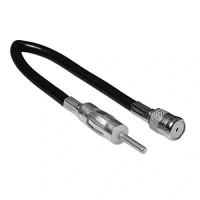 Abbildung von Hama Antennen Adapter ISO Kupplung auf DIN Stecker Autoradio Ersatzantennenstab, Auto Radio Antenne Anschluss 50 Ohm 150