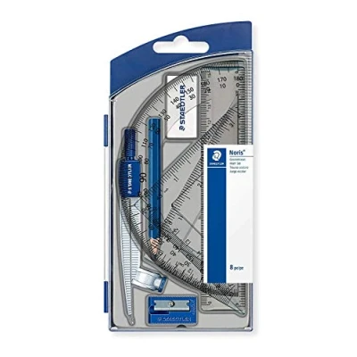Abbildung von STAEDTLER 550 60 S8 Geometrie Set mit insgesamt 8 Artikeln im Klappdeckeletui
