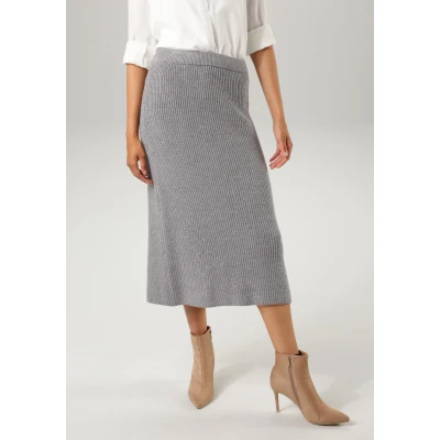 Abbildung von Aniston CASUAL Strickrock, im trendigen Ripp Strickmuster NEUE KOLLEKTION