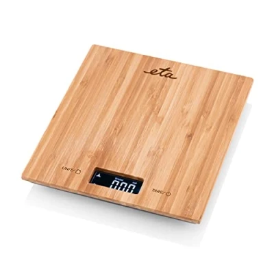 Abbildung von eta Küchenwaage Bambi, ETA977890000, (3 tlg), bis 5kg, Genauigkeit 1g, LCD Display, TARE, Bambus Design
