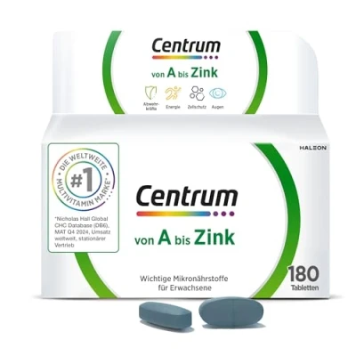 Abbildung von Centrum Von A bis Zink, 180 St. Hochwertiges Nahrungsergänzungsmittel zur täglichen Komplettversorgung mit Mikronährstoffen Verpackung kann variieren