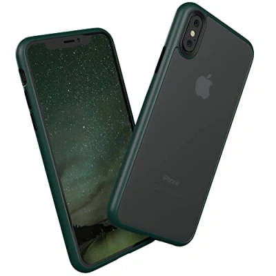 Abbildung von EAZY CASE Ultra Schutz Outdoor Hülle kompatibel mit iPhone X/XS, hochwertige Schutzhülle Aufprallschutz, Stoßfest und Kratzfest, dünne Handyhülle Kameraschutz, Nacht Grün