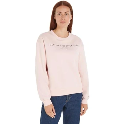 Abbildung von Tommy Hilfiger Sweatshirt &quot;MDRN REG CORP LOGO C NK SWTSHRT&quot;, im hüftlangen Schnitt, Logoschriftzug mit Flag Frame