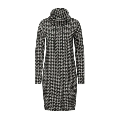 Abbildung von Cecil Jacquard Kleid Strickkleid, Damen, Größe: XXL, Schwarz