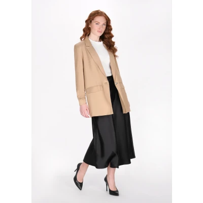 Abbildung von Blazer DREIMASTER XXL / Beige 81% Viskose 19% Leinen