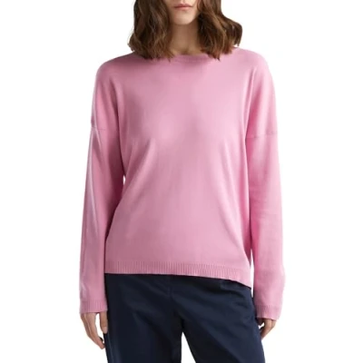 Abbildung von United Colors of Benetton WITH Round NECK Sweatshirt, Damen, Größe: Medium, Pink
