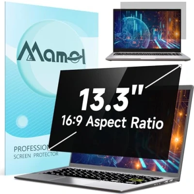 Abbildung von Mamol Sichtschutz 13.3 Zoll Blickschutzfilter für 16:9 Laptop, Blickschutzfolie Laptop Screen Filter Anti Blaulicht Blendschutz,Abnehmbarer Kompatibel mit Lenovo/HP/Dell/Acer/Samsung/Asus/Toshiba