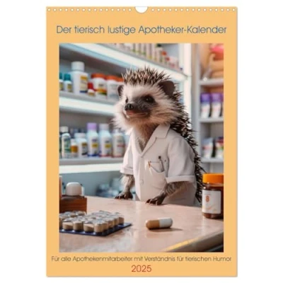 Abbildung von Der tierisch lustige Apotheker Kalender (Wandkalender 2025 DIN A3 hoch), CALVENDO Monatskalender