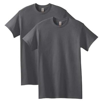 Abbildung von Gildan Unisex Erwachsene Heavy Cotton T Shirt, Style G5000, Multipack Hemd, Anthrazit (2er Pack), XL