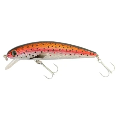 Abbildung von Abu Garcia Tormentor Schwimmköder Erhältlich in Mehreren Größen, ideal für Forellen, Barsche, Hechte, Zander und verführerische Aktion, Holo Schwarz/Rot/Pink/Silber 9 cm