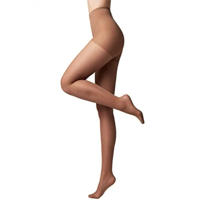 Abbildung von Conte elegant Damenstrumpfhose für empfindliche Haut mit Vitamin E ACTIVE SOFT Lycra 40 DEN Modellierende Wirkung Damen Feinstrumpfhose Strumpfhose Einfarbig Farbe Mocca Größe 2