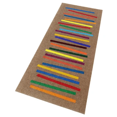 Abbildung von wash+dry by Kleen Tex Läufer &quot;Mixed Stripes&quot;, rechteckig, Schmutzfangläufer, modernes Streifen Design, rutschhemmend, waschbar