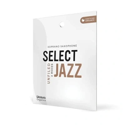 Abbildung von Ungefeilte D&#039;Addario Organic Select Jazz Blätter für Sopransaxophon, Stärke 2, medium, einzeln verpackt, 3er Packung