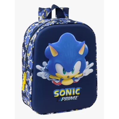Abbildung von SONIC CITY 3D Kinderrucksack, anpassbar an den Wagen, einfache Reinigung, ideal für Kinder verschiedener Altersgruppen, bequem und vielseitig, Qualität Widerstandsfähigkeit, 22 x 10 27 cm, blau