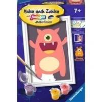 Abbildung von Malen nach Zahlen Rotes Monster