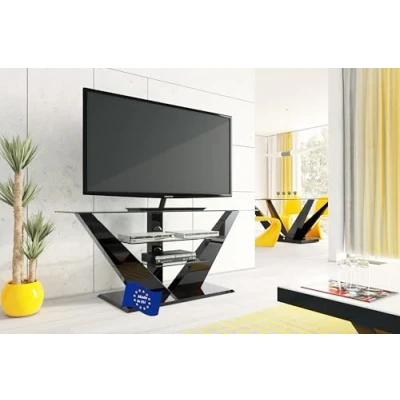 Abbildung von designimpex TV Rack Design Tisch HL 111 Hochglanz Glas LED Möbel