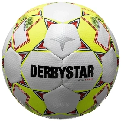 Abbildung von Derbystar Unisex Jugend Apus S Light v23 Fußball, weiß gelb, 4