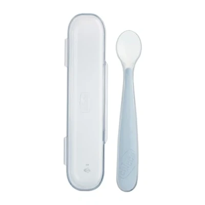 Abbildung von Cucchiaio Chicco in Morbido Silicone con custodia 6m+