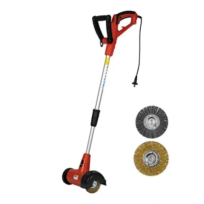 Abbildung von Grafner Elektro Fugenbürste Unkrautfugenbürste elektrisch inkl. 2 Fugenbürsten 400W Fugenreiniger, 110,00 cm Bürstendurchmesser, Stk., 1, incl. 2x Bürsten, 400 Watt, 1800 U/min, Teleskopstiel 89 115