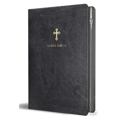 Abbildung von Biblia Reina Valera 1960 Tamaño grande, letra grande piel negra con cremallera / Spanish Holy Bible RVR Large Size Print Black Leather with Zipper