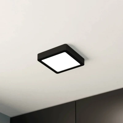 Abbildung von LED Deckenlampe Fueva 5 IP44 3000K schwarz 16x16cm